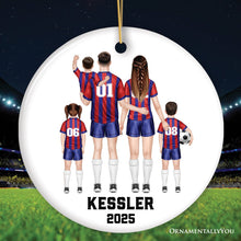 Carregar imagem no visualizador da galeria, Soccer Family Personalized Ornament, Custom Christmas Gift for Football Players and Coaches
