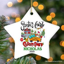 Load image into Gallery viewer, Santa’s Favorite Crossing Guard Personalized Christmas Ornament, School Crossing Patrol Officer Appreciation Gift
