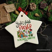 Load image into Gallery viewer, Santa’s Favorite Broker Personalized Christmas Ornament, Real Estate Agent Appreciation Gift
