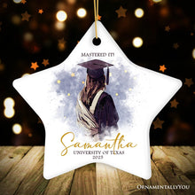 Carregar imagem no visualizador da galeria, Artistic Graduation Gift Personalized Christmas Ornament, Watercolor Art Style Student
