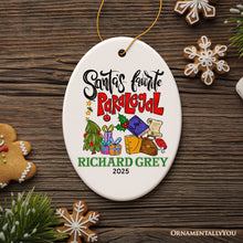 Load image into Gallery viewer, Santa's Favorite Paralegal Custom Christmas Appreciation Ornament, Personalized Legal Support Gift
