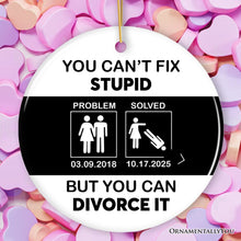 Load image into Gallery viewer, Funny Divorce Party Favors Personalized Gift Ornament, Best Care Package Idea for Her
