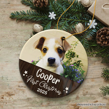 Carregar imagem no visualizador da galeria, Puppy First Christmas Personalized Ornament, Baby Dog Custom 1st Xmas Gift
