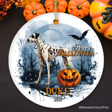 Load image into Gallery viewer, Unique Halloween Skeleton Dog Personalized Ornament, Spooky Season Breed Pet Home Decor
