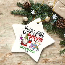 Carregar imagem no visualizador da galeria, Glamorous Santa&#39;s Favorite Manicurist Nail Art Personalized Christmas Ornament, Beauty Artist Appreciation Gift
