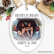 Carregar imagem no visualizador da galeria, Best Friend and Sister Personalized Keepsake Ornament, A Gift for the Bestie

