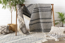 Load image into Gallery viewer, Sagamore Cream Trellis Wool&amp;Cotton Throw Pillow
