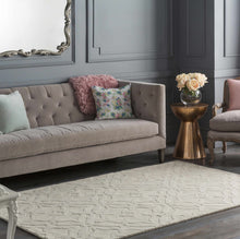 Carregar imagem no visualizador da galeria, Fyffe Embossed Beige Wool Area Rug
