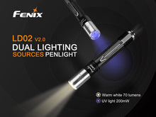 Carregar imagem no visualizador da galeria, Fenix LD02 V2.0 EDC LED Penlight with UV Lighting
