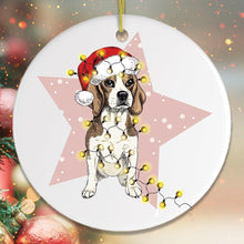 Load image into Gallery viewer, Festive Christmas Beagle Ornament
