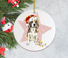 Load image into Gallery viewer, Festive Christmas Beagle Ornament
