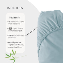 Load image into Gallery viewer, Bamboo Fitted Sheet - Sky - Final Sale/No Returns
