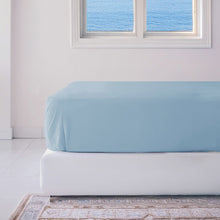 Load image into Gallery viewer, Bamboo Fitted Sheet - Sky - Final Sale/No Returns
