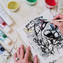 Cargar imagen en el visor de la galería, Flower Invoice - Mesh Stencil 8.5x11
