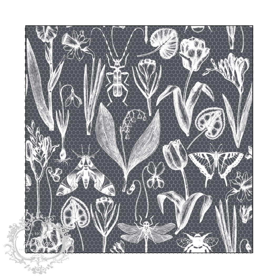 Flowers and Insects - Mesh Stencil - 12x12
