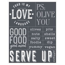 Load image into Gallery viewer, Food is My Love Language - Mesh Stencil 8.5x11
