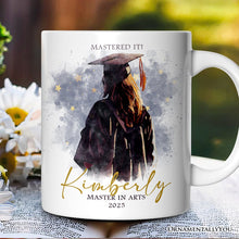 Carregar imagem no visualizador da galeria, Female Graduation Personalized Mug, Student Custom Gift with Name
