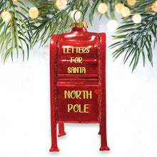 Load image into Gallery viewer, (Pre-Order) Letters for Santa Mailbox Glass Christmas Ornament

