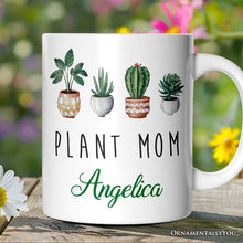 Carregar imagem no visualizador da galeria, Minimalist Plant Mom Personalized Mug, Custom Gift with Name for Plant Lovers
