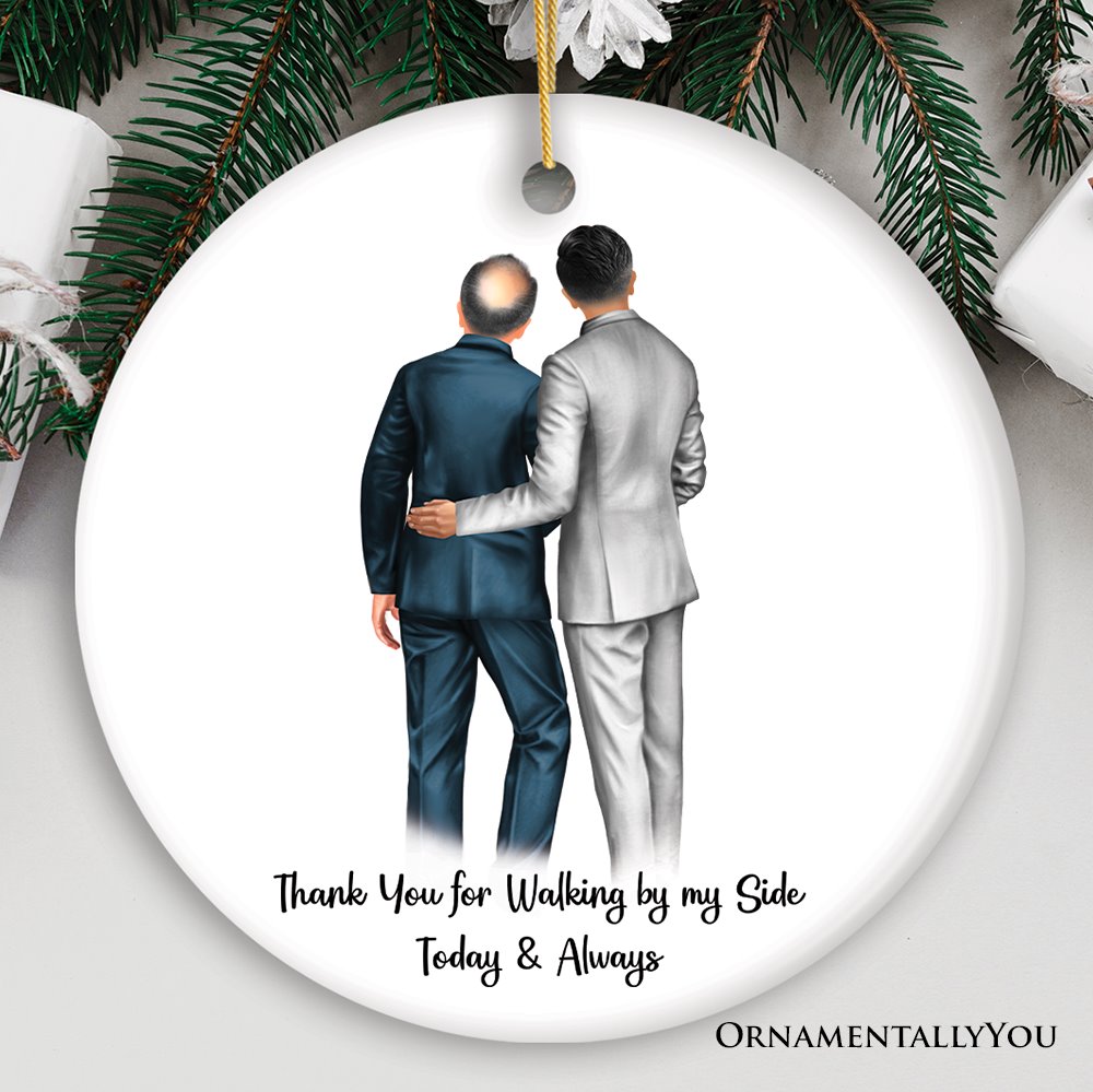 Father and Son Wedding Groom Personalized Gift Ornament