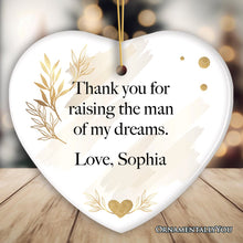 Carregar imagem no visualizador da galeria, Mother in Law Personalized Gift Ornament, Father of the Groom Custom Gift from Bride
