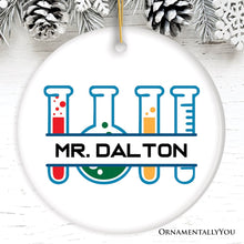 Carregar imagem no visualizador da galeria, Personalized Science Ornament, Scientist Teacher Gift
