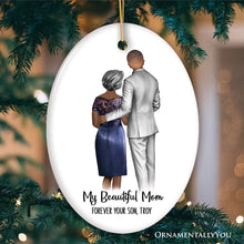 Carregar imagem no visualizador da galeria, Mother and Son Wedding Groom Personalized Gift Ornament

