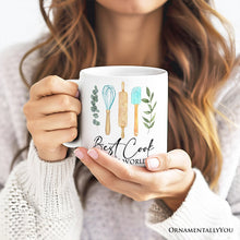 Carregar imagem no visualizador da galeria, Best Cook Minimalist Personalized Mug, Chef Custom Gift with Name
