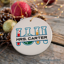 Carregar imagem no visualizador da galeria, Personalized Science Ornament, Scientist Teacher Gift
