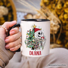 Carregar imagem no visualizador da galeria, Sorta Merry Christmas Skeleton Personalized Mug, Sarcastic Holiday Gift with Custom Name

