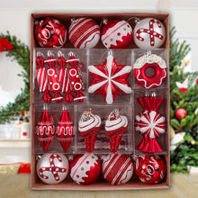 Load image into Gallery viewer, Sweets and Candy Theme Christmas Ornament Bundle, Assorted 60 Bauble off Candies, Ice Cream, Donut, and Glittery Round Balls
