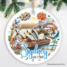 Carregar imagem no visualizador da galeria, Artistic and Iconic Sydney Landmarks Christmas Ornament, Australia Gift and Keepsake Souvenir
