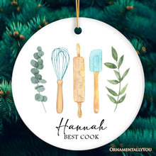 Cargar imagen en el visor de la galería, Best Cook Minimalist Personalized Kitchen Chef Ornament
