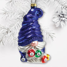 Cargar imagen en el visor de la galería, Bingo Gnome Glass Christmas Ornament
