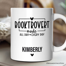 Load image into Gallery viewer, Booktrovert Personalized Mug, Gift For Book Lover With Custom Name
