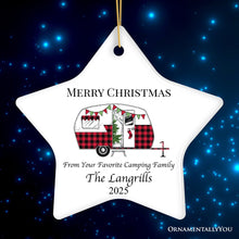 Carregar imagem no visualizador da galeria, Camping Family Personalized Christmas Ornament
