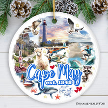 Carregar imagem no visualizador da galeria, Cape May Coastal Charm Ornament, American Seaside Retreat Christmas Gift and New Jersey Souvenir
