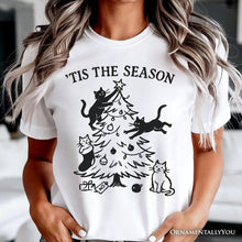 Cargar imagen en el visor de la galería, Christmas Tree Killer Cats T‑Shirt, Tis the Season Funny Holiday Tee
