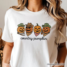 Load image into Gallery viewer, Country Pumpkin Rustic T-Shirt, Cute Fall Tee for Autumn Season
