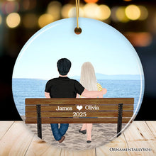 Load image into Gallery viewer, Couple at Lake Personalized Ornament
