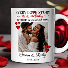 Carregar imagem no visualizador da galeria, Custom Photo Mugs for Couple Lovers, Personalized Anniversary Mug Gift for Him Her Mug
