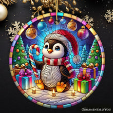 Load image into Gallery viewer, Cute Penguin in Winter Wonderland Ornament, Colorful Holiday Keepsake for Christmas Tree
