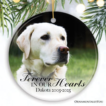 Load image into Gallery viewer, Dog Memorial Personalized Picture Ornament
