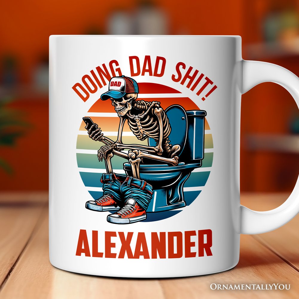 Doing Dad Stuff Personalized Mug, Cool Dad Gift with Custom Name