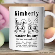 Load image into Gallery viewer, Easter Bunny Definition Personalized Mug, Funny Spring Gift With Custom Name
