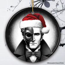 Load image into Gallery viewer, Enigmatic Phantom of the Opera with Santa Hat Ornament, Captivating Halloween Tree Keepsake Christmas Decor

