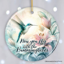 Carregar imagem no visualizador da galeria, Ethereal Fly with the Hummingbirds Ornament, Remembrance Gift

