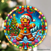 Load image into Gallery viewer, Festive Candyland Gingerbread Man Ornament, Sweet Christmas Gift
