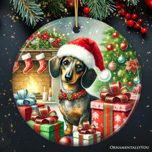 Carregar imagem no visualizador da galeria, Festive Dachshund Delight Ornament, Joyful Gift and Decor for Christmas Tree
