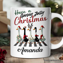 Carregar imagem no visualizador da galeria, Goosey Jolly Christmas Personalized Mug, Funny Farm Lover Gift with Custom Name
